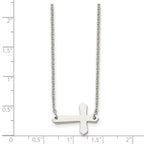 Sideways Cross Necklace in Stainless Steel