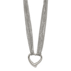 Heart Multi-Strand Necklace in Stainless Steel