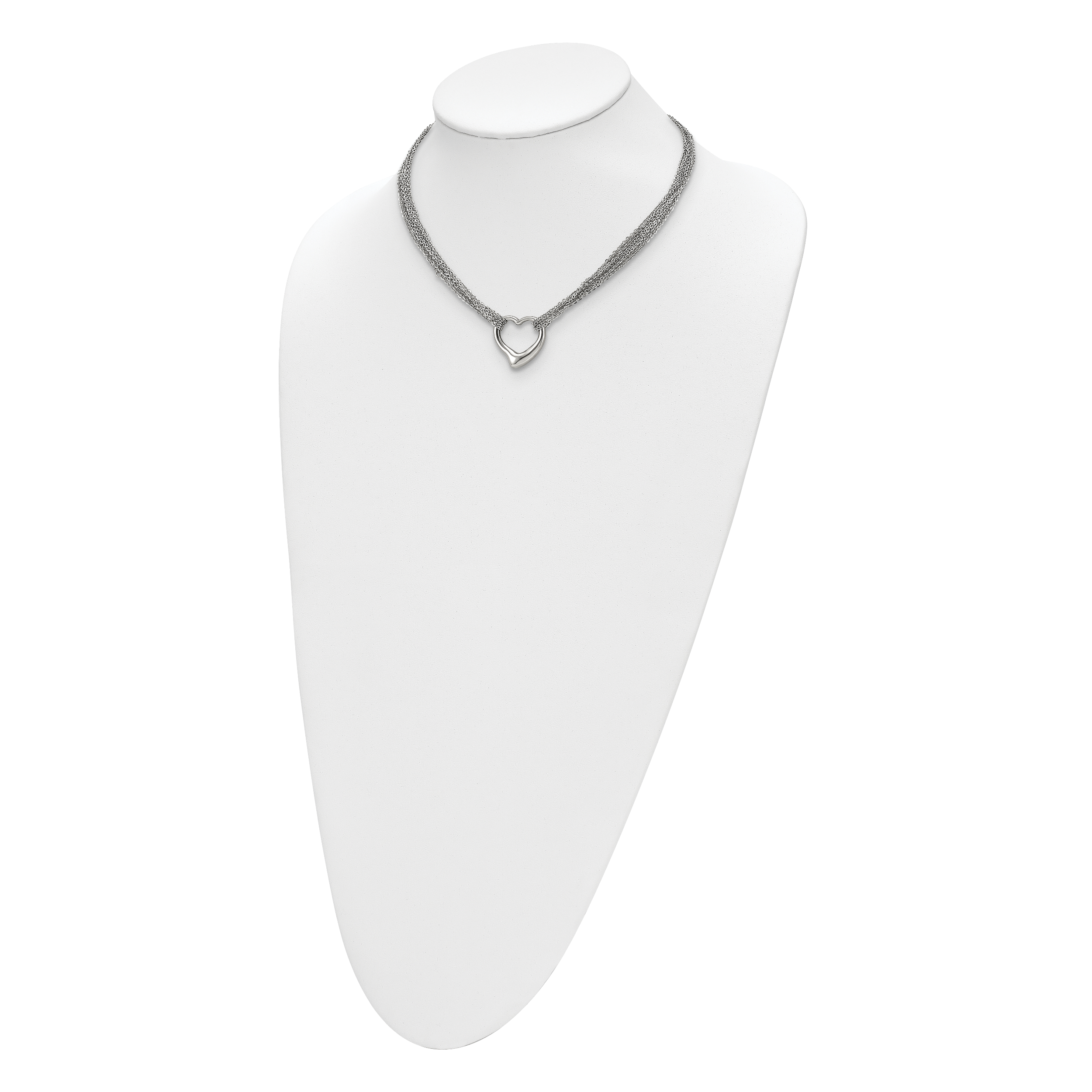 Heart Multi-Strand Necklace in Stainless Steel