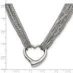 Heart Multi-Strand Necklace in Stainless Steel