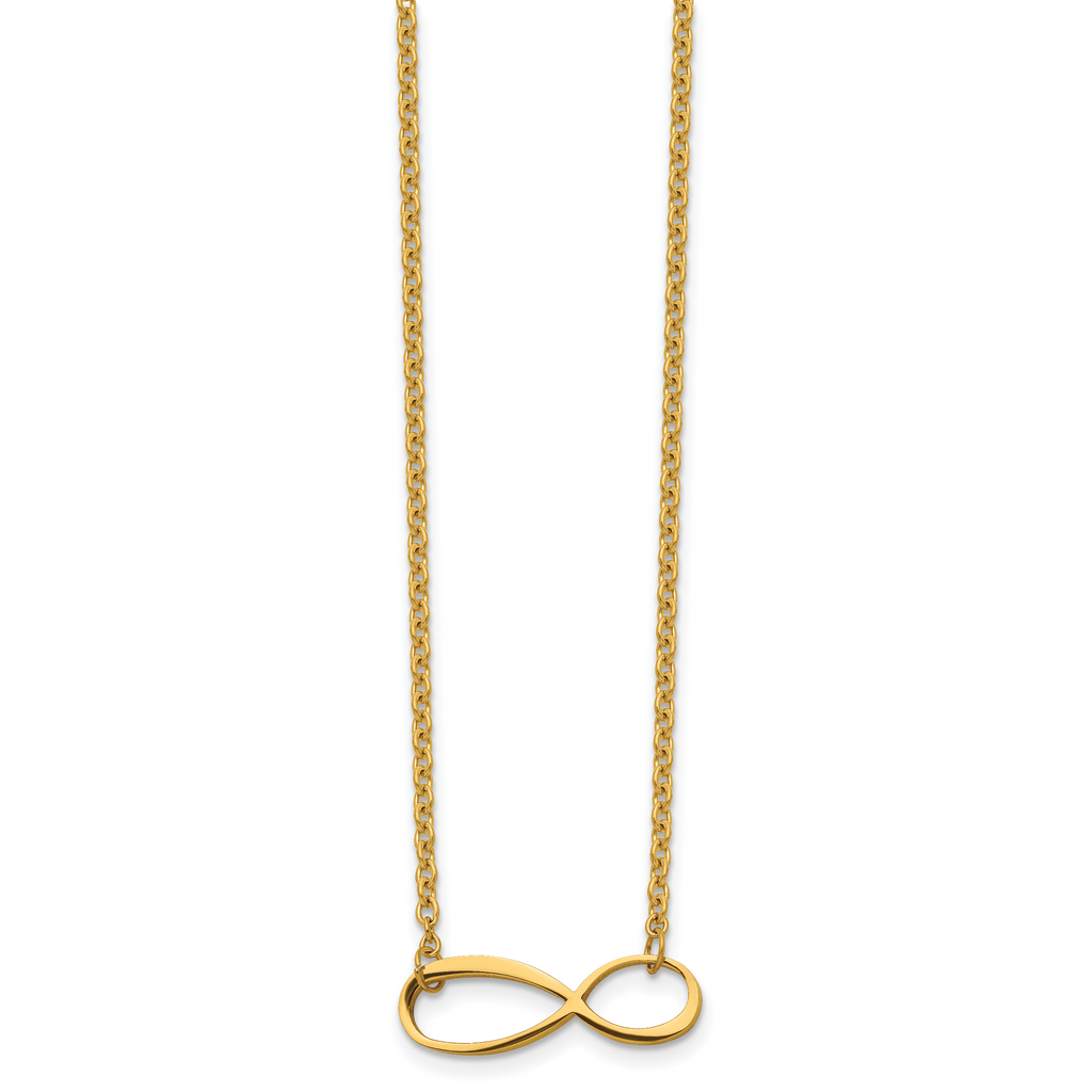 Infinity Symbol Necklace in Stainless Steel & Gold-Tone