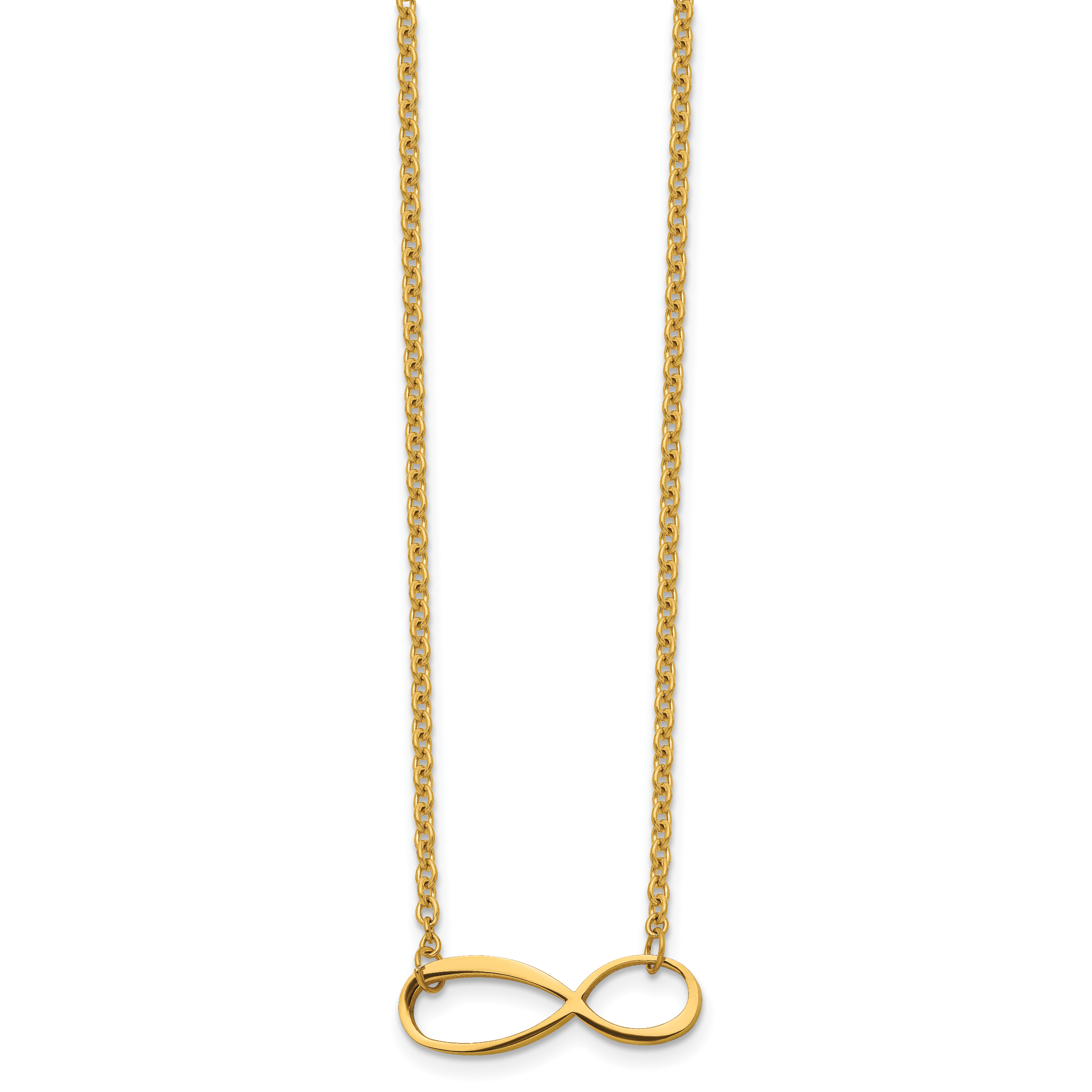 Infinity Symbol Necklace in Stainless Steel & Gold-Tone