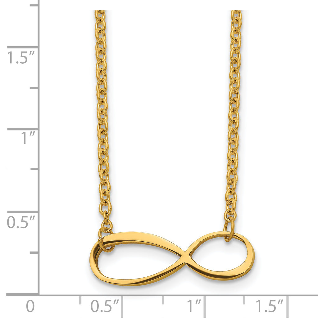Infinity Symbol Necklace in Stainless Steel & Gold-Tone