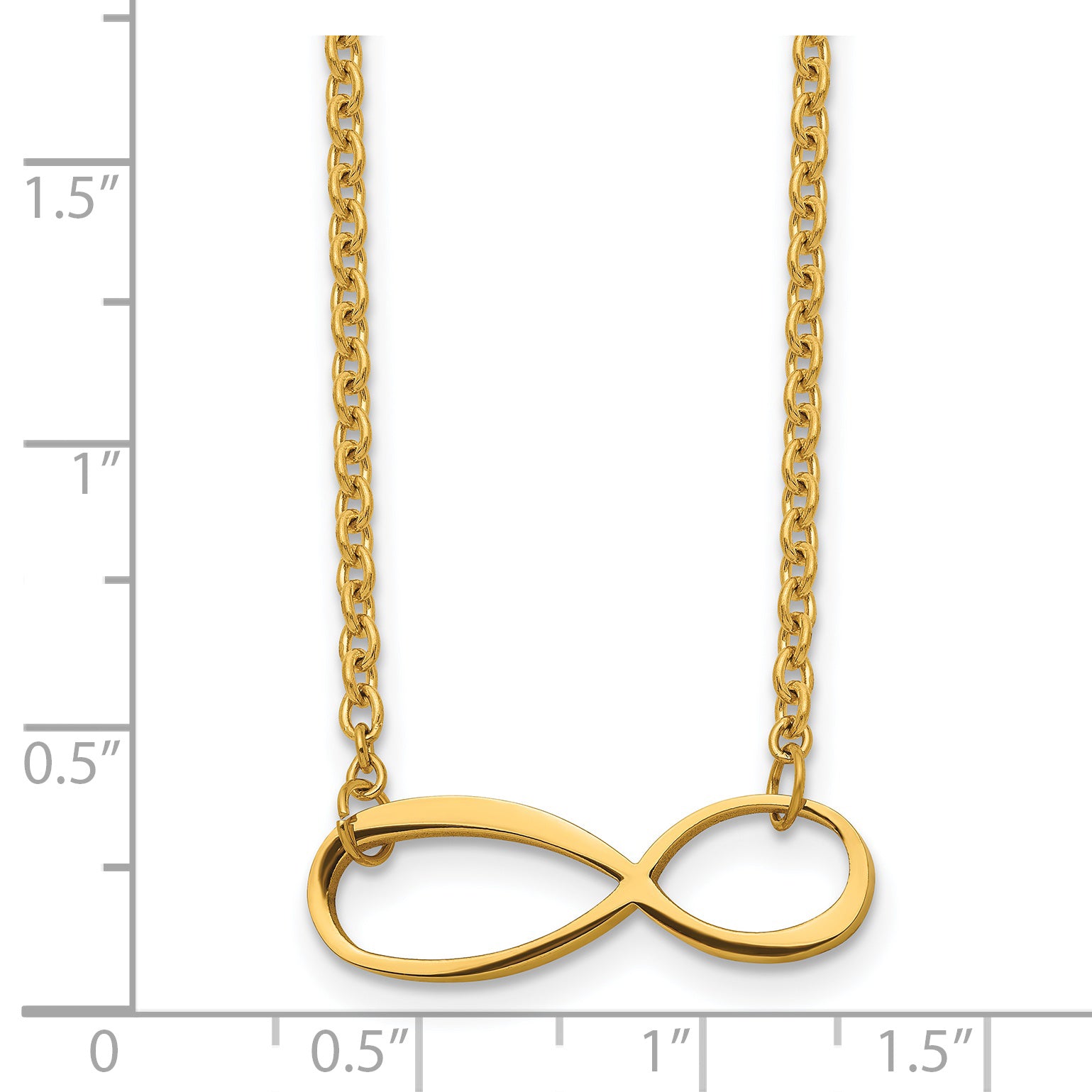 Infinity Symbol Necklace in Stainless Steel & Gold-Tone