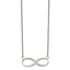 Chisel Stainless Steel Polished Infinity Symbol with CZ on a 20 inch Cable Chain Necklace
