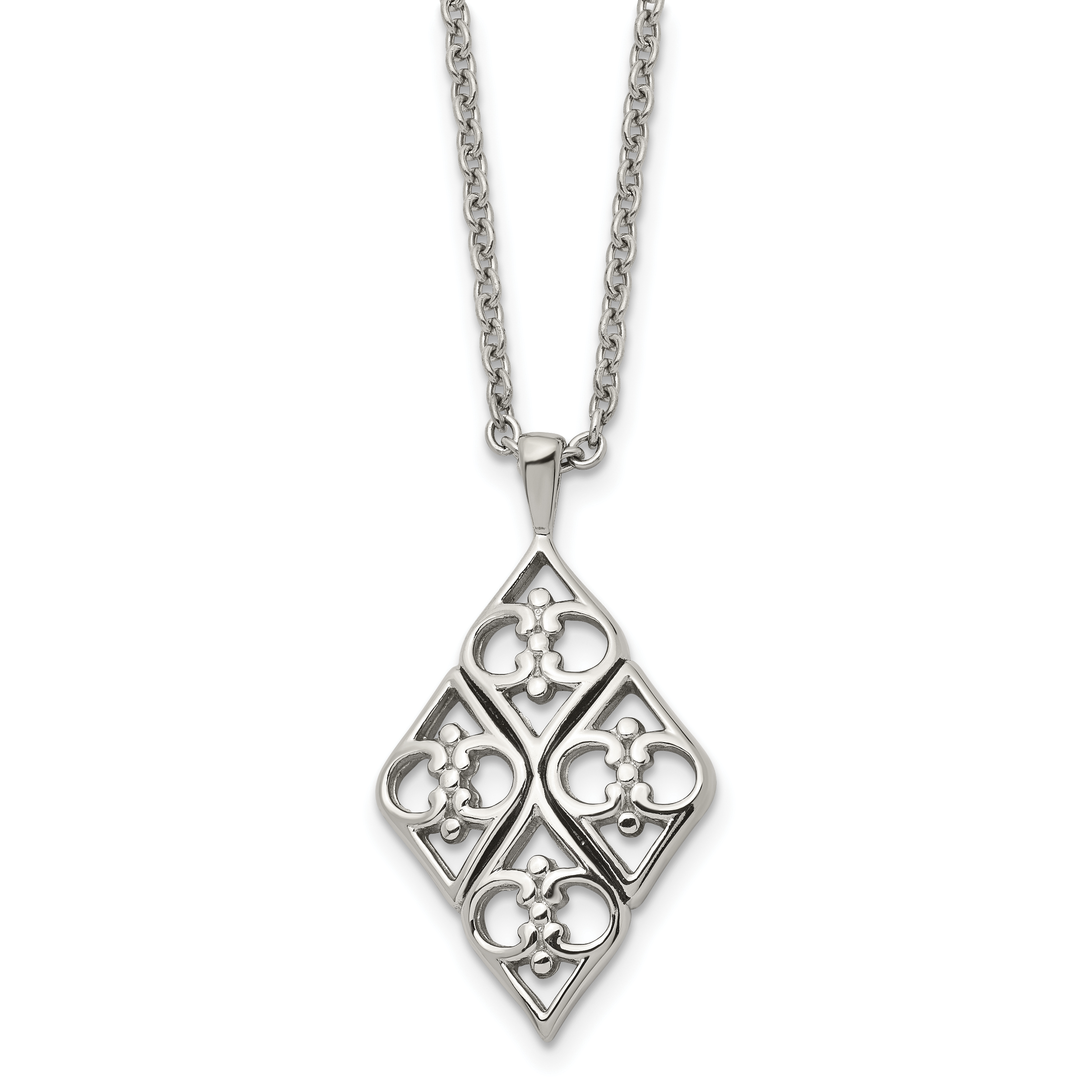 Chisel Stainless Steel Polished Pendant on a 20 inch Cable Chain Necklace Main image