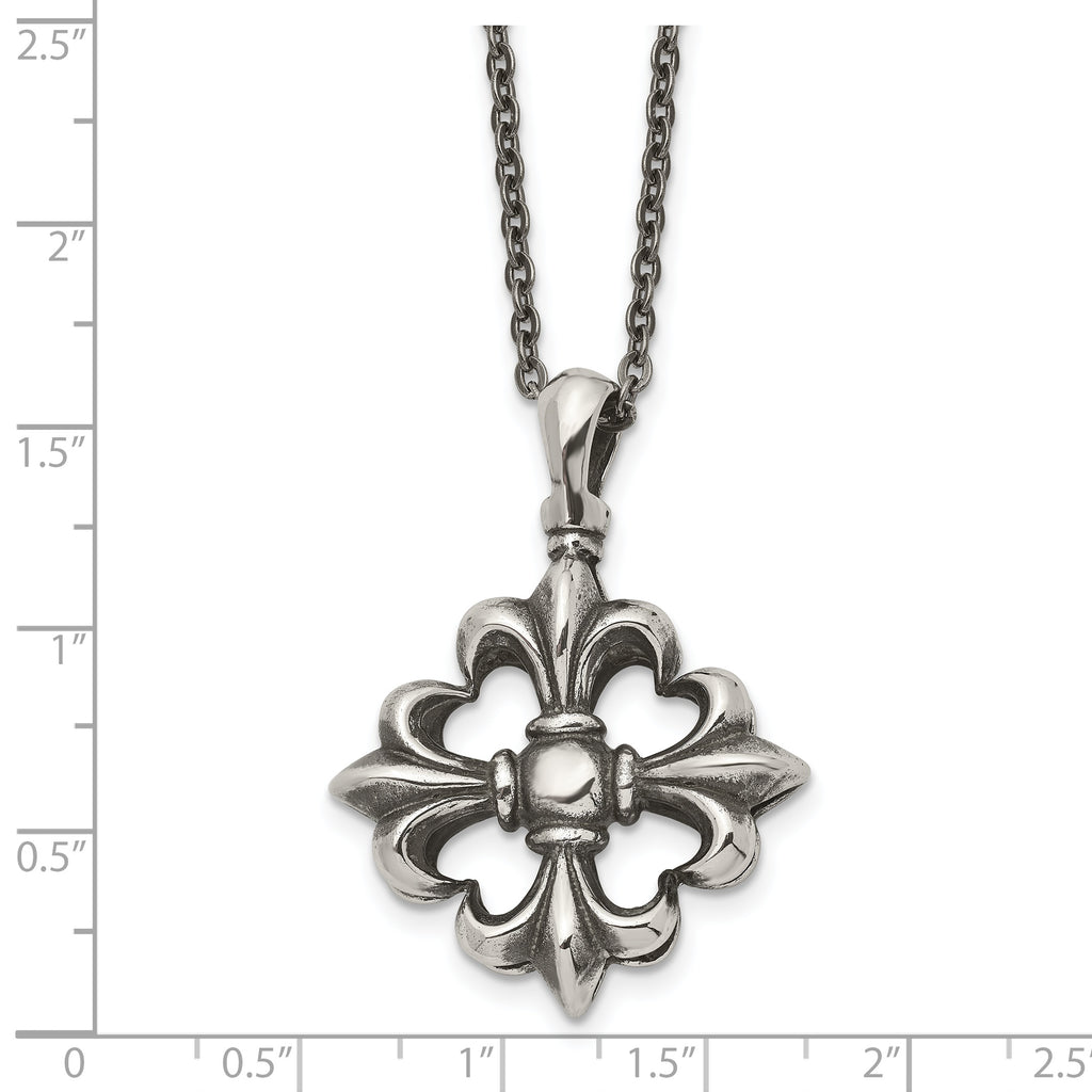 Fleur-de-Lis Necklace in Stainless Steel