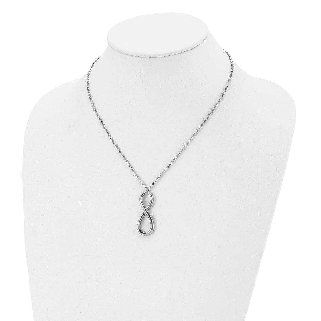 Infinity Symbol Necklace in Stainless Steel, 18"