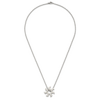 Chisel Stainless Steel Polished Sun Burst Pendant on a 22 inch Ball Chain Necklace