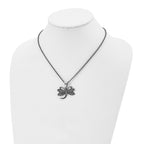 Marcasite Dragonfly Pendant Necklace in Stainless Steel