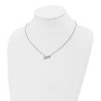 Chisel Stainless Steel Polished LOVE on an 18 inch Cable Chain Necklace