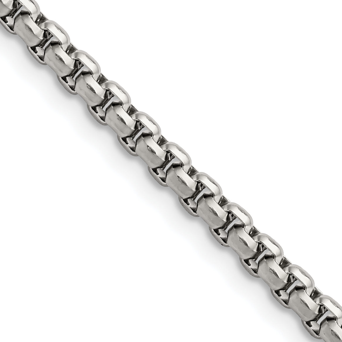 Chisel Stainless Steel Polished 3.8mm Fancy Link 20 inch Chain Main image