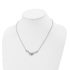 Polished Infinity Symbols Necklace in Stainless Steel
