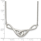 Polished Infinity Symbols Necklace in Stainless Steel