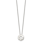 Stainless Steel Polished Circle of Hearts 18.5in Necklace