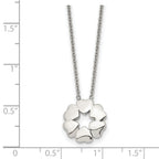 Stainless Steel Polished Circle of Hearts 18.5in Necklace