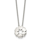 Stainless Steel Polished Circle of Hearts 18.5in Necklace