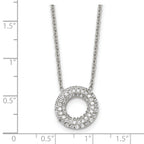 CZ Circle Necklace in Stainless Steel