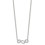 CZ Circles Necklace in Stainless Steel