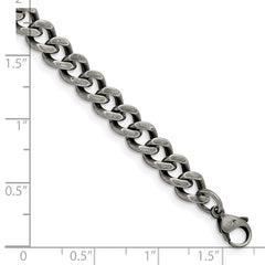 Chisel Stainless Steel Oxidized 7.5mm 8 inch Curb Chain