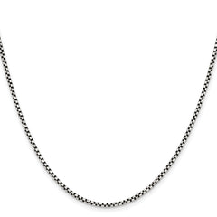 Chisel Stainless Steel Antiqued 2.25mm 18 inch Box Chain