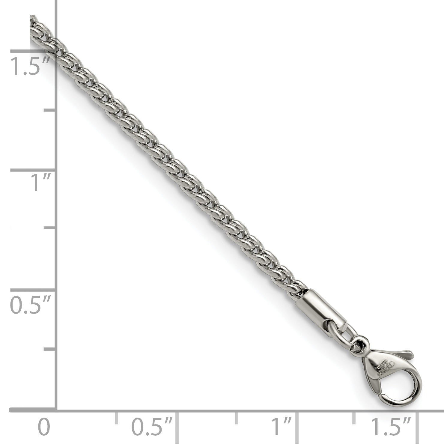 Chisel Stainless Steel Polished 2.5mm 9.5 inch Fancy Link Anklet