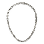 Polished Link Necklace in Stainless Steel, 7mm