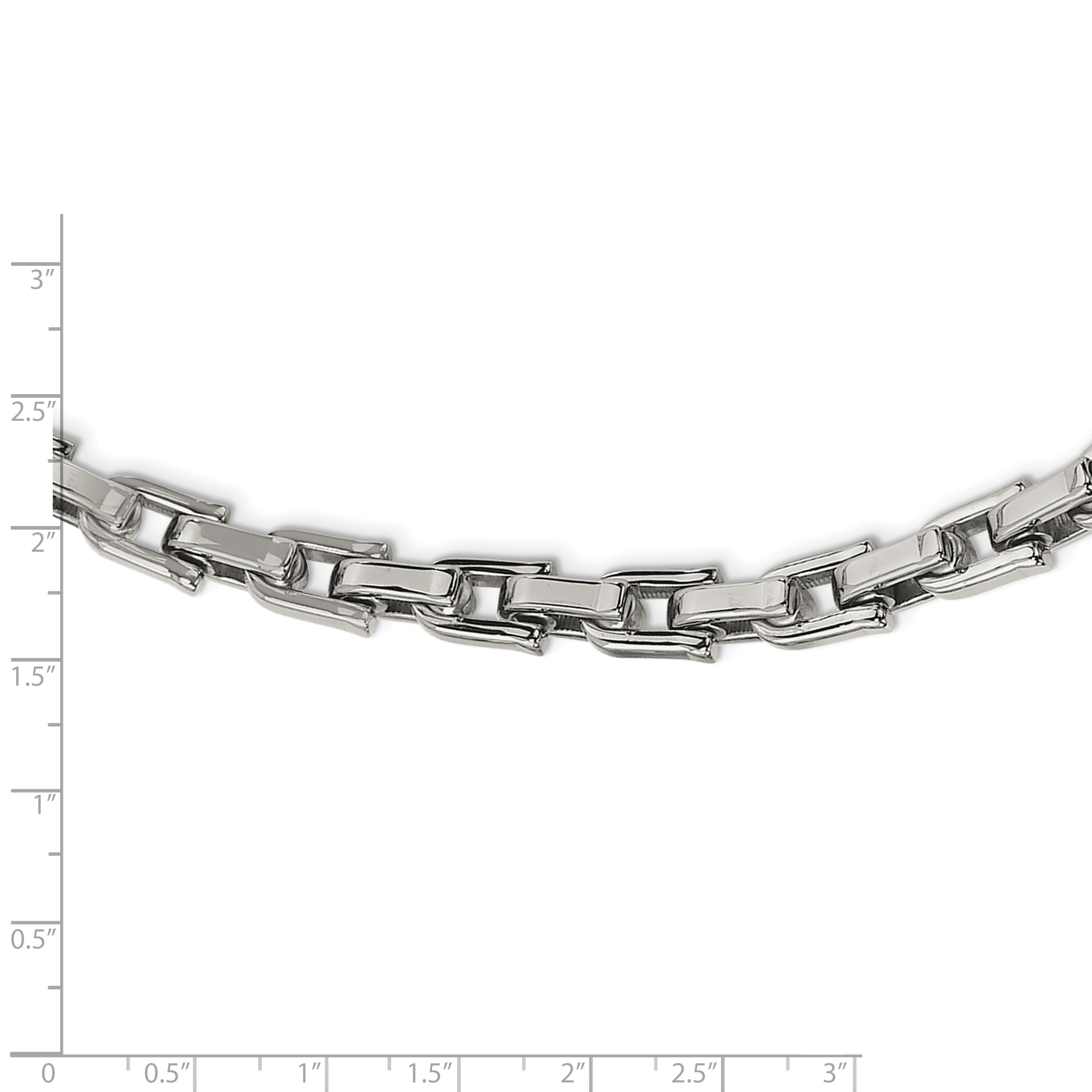 Polished Link Necklace in Stainless Steel, 7mm Secondary image