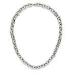 Chisel Stainless Steel Polished 20 inch Square Link Necklace