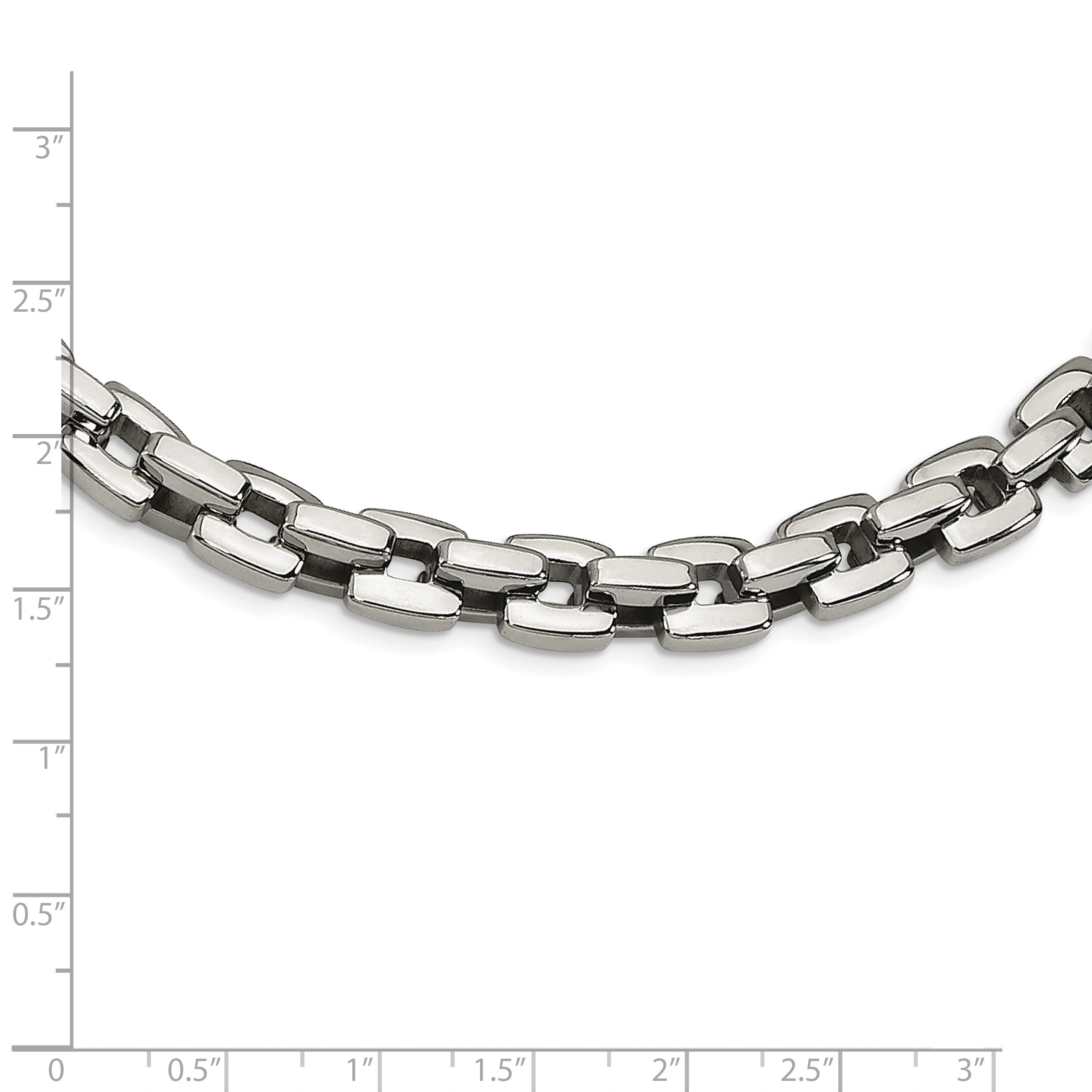 Chisel Stainless Steel Polished 20 inch Square Link Necklace Secondary image