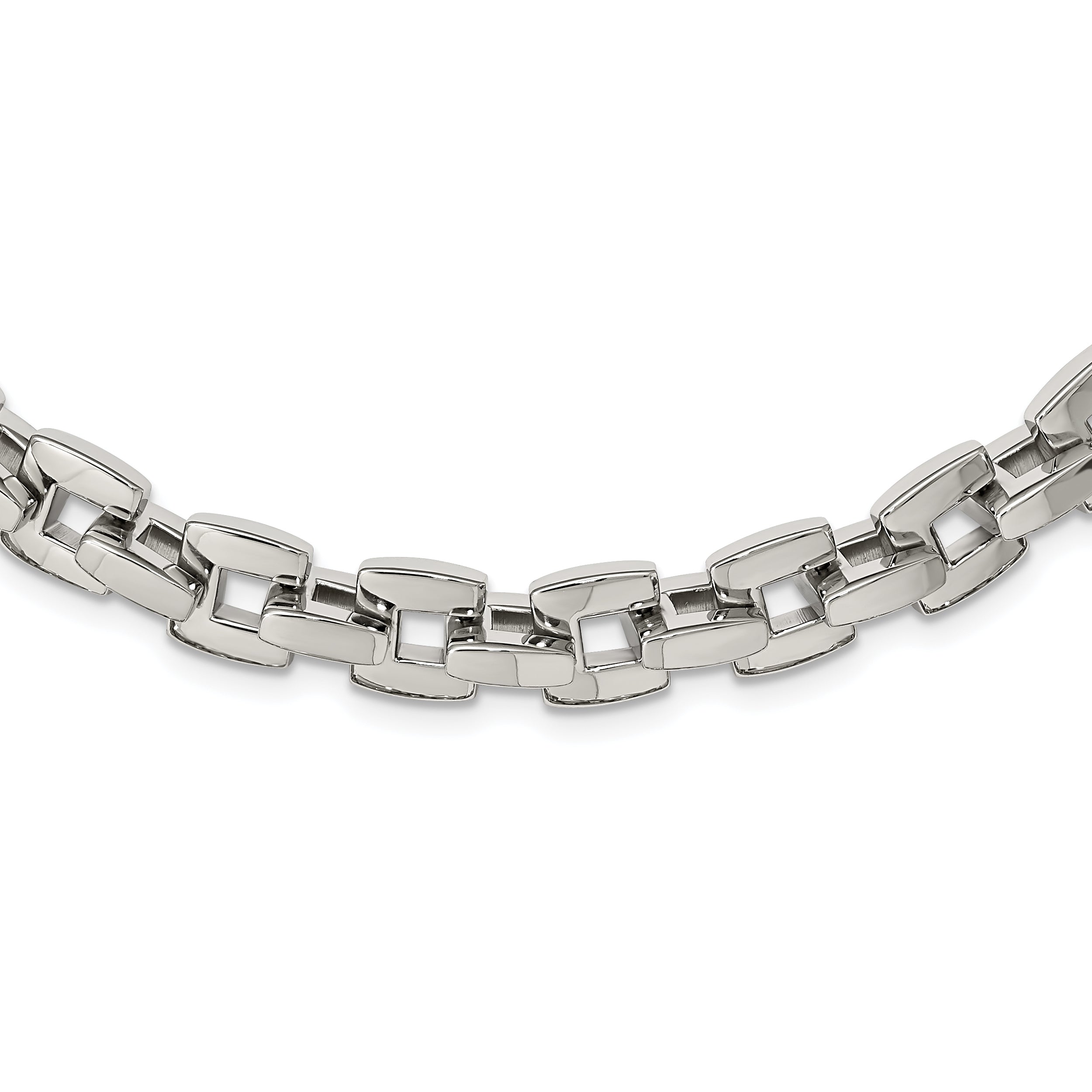 Chisel Stainless Steel Polished 20 inch Square Link Necklace Main image