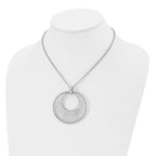 Polished Wire Circle Necklace in Stainless Steel
