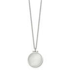 Reversible Cat's Eye Necklace in Stainless Steel