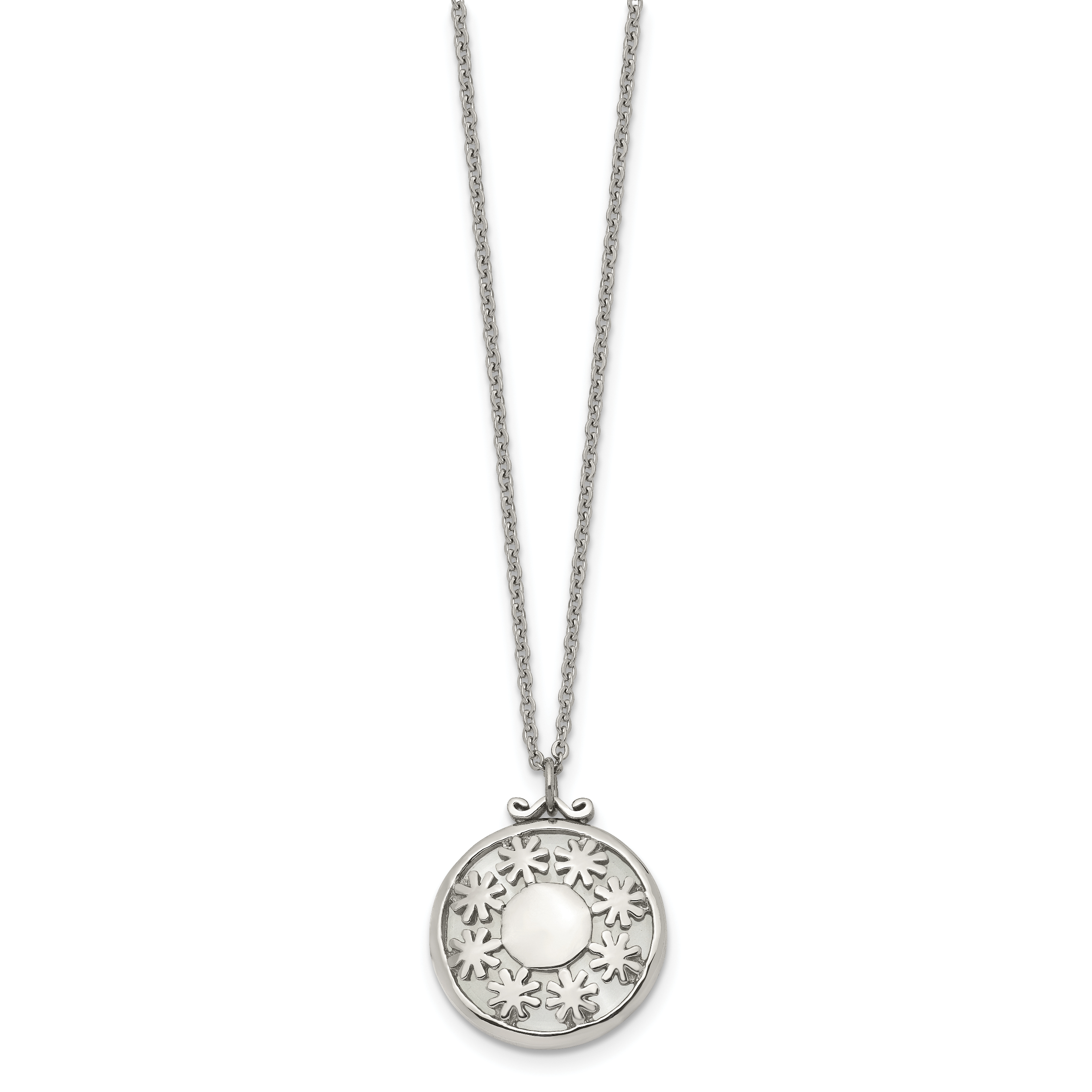 Reversible Cat's Eye Necklace in Stainless Steel