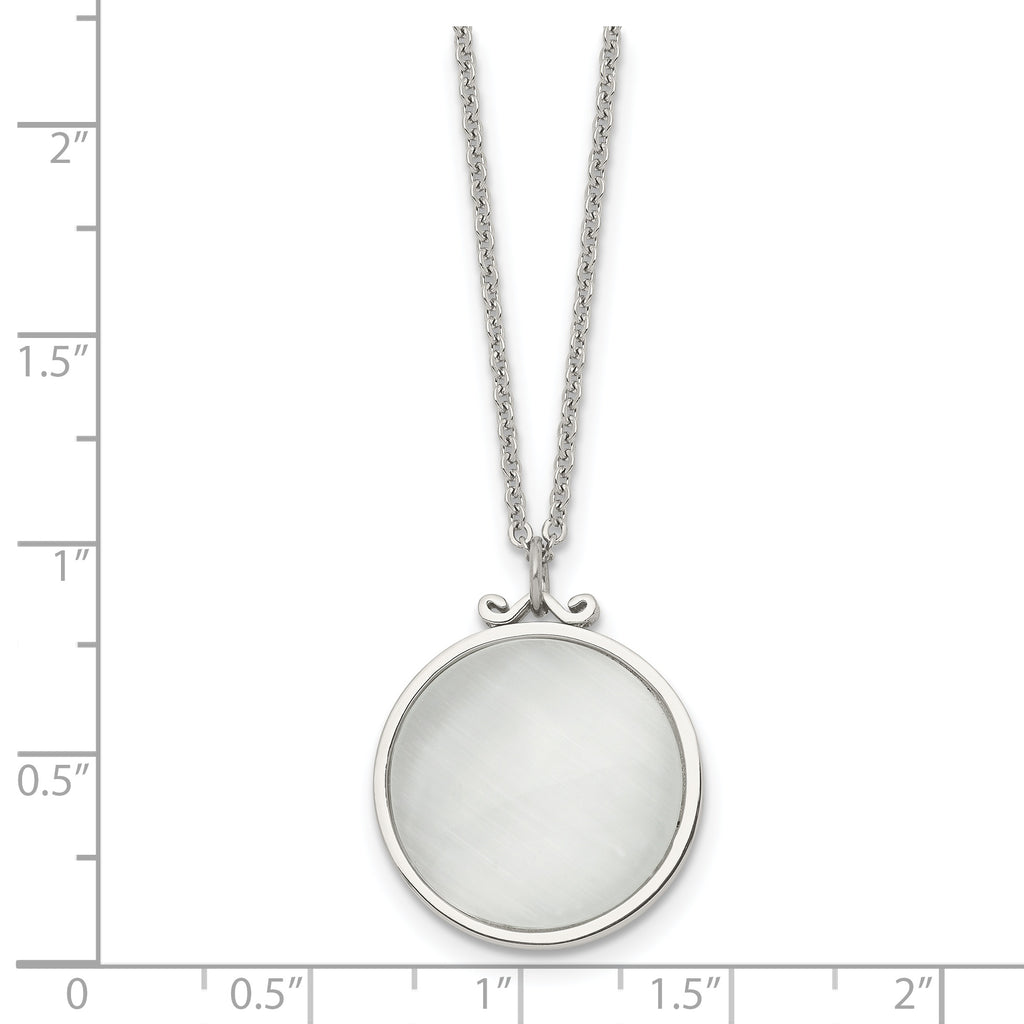 Reversible Cat's Eye Necklace in Stainless Steel