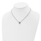 Stainless Steel Polished Skull 16in Necklace