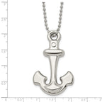 Anchor Pendant Necklace in Stainless Steel, 22"