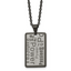 Chisel Stainless Steel Brushed and Polished Black IP-plated Power and Passion Pendant on a 22 inch Cable Chain Necklace