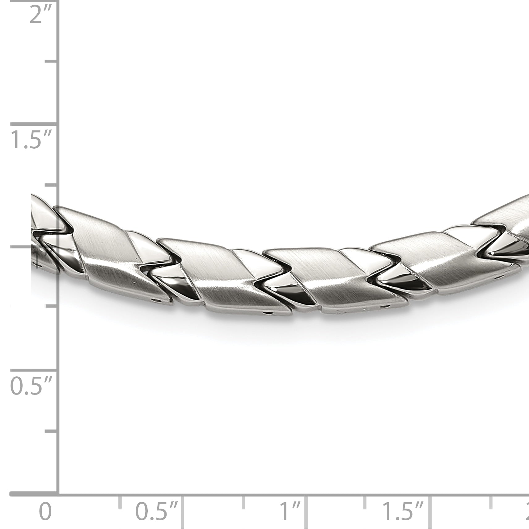 Chisel Stainless Steel Brushed and Polished 19 inch Necklace