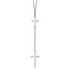 Stainless Steel Polished Cross Dangle Slip on 30in Necklace