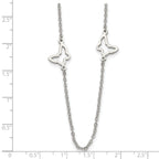 Polished Butterflies Necklace in Stainless Steel