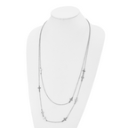 Two-Strand Cross Necklace in Stainless Steel