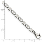 Polished Anchor Chain Bracelet in Stainless Steel, 5mm