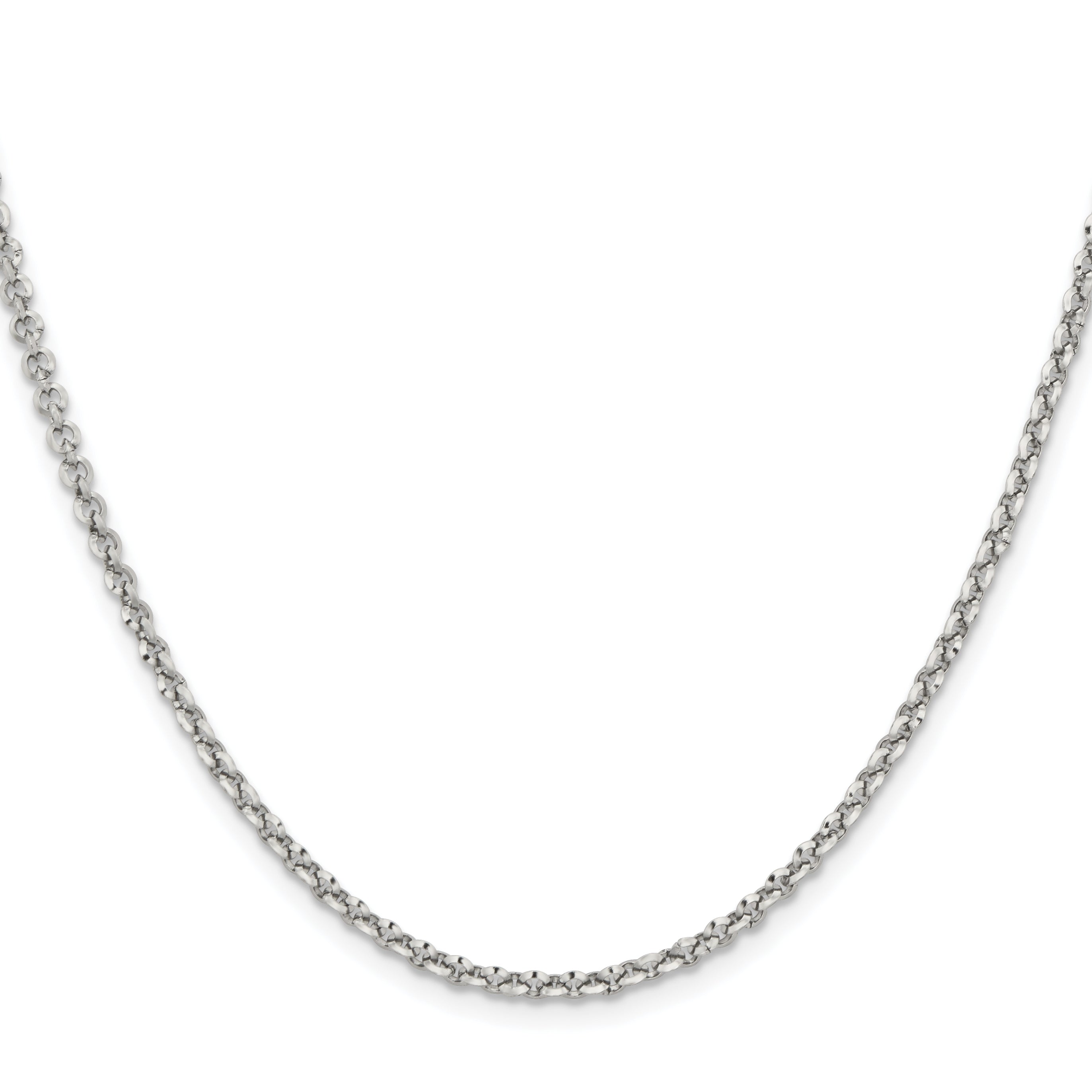 Polished Rolo Chain Necklace in Stainless Steel, 3.2mm Secondary image