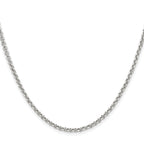 Polished Rolo Chain Necklace in Stainless Steel, 3.2mm