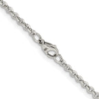 Polished Rolo Chain Necklace in Stainless Steel, 3.2mm