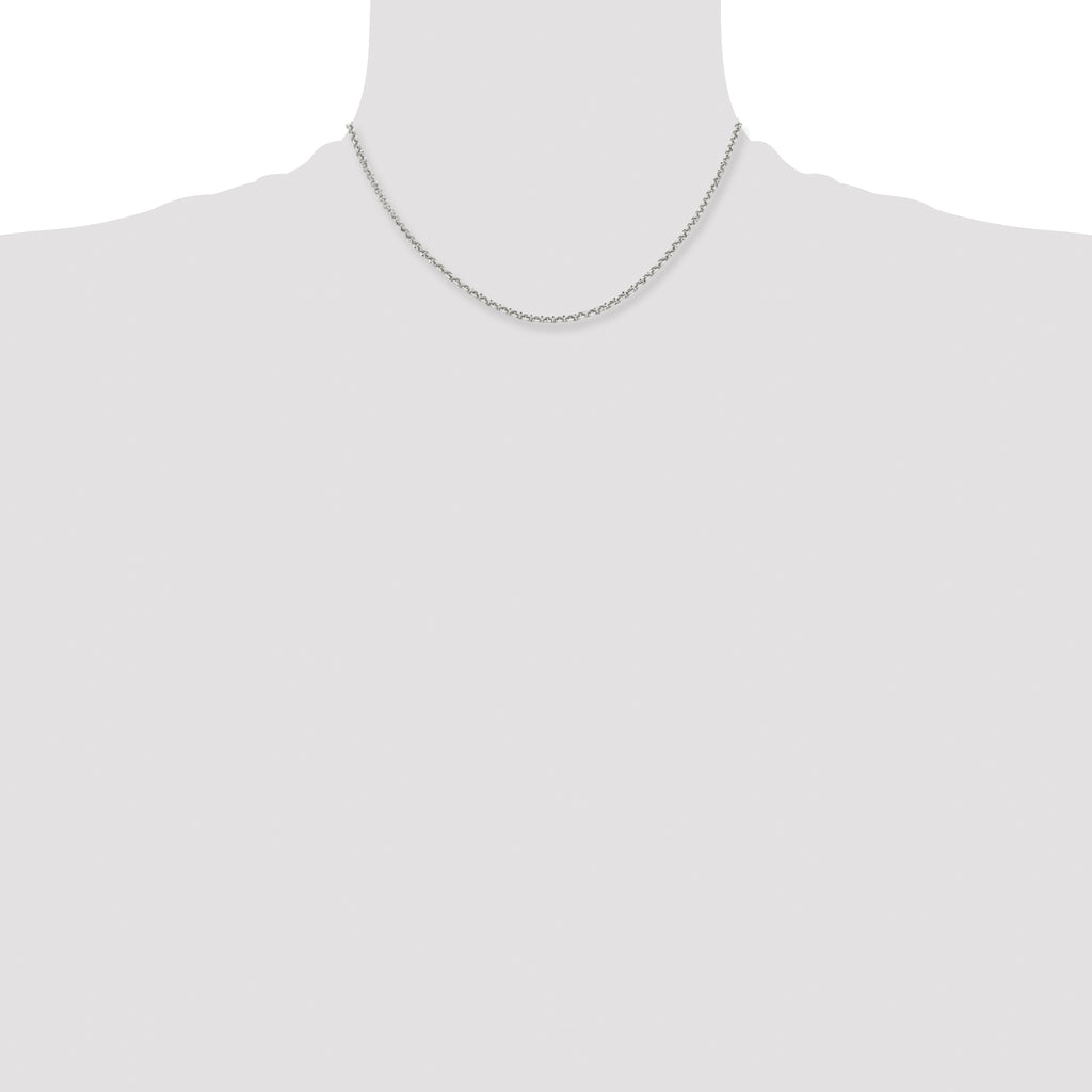 Polished Rolo Chain Necklace in Stainless Steel, 3.2mm