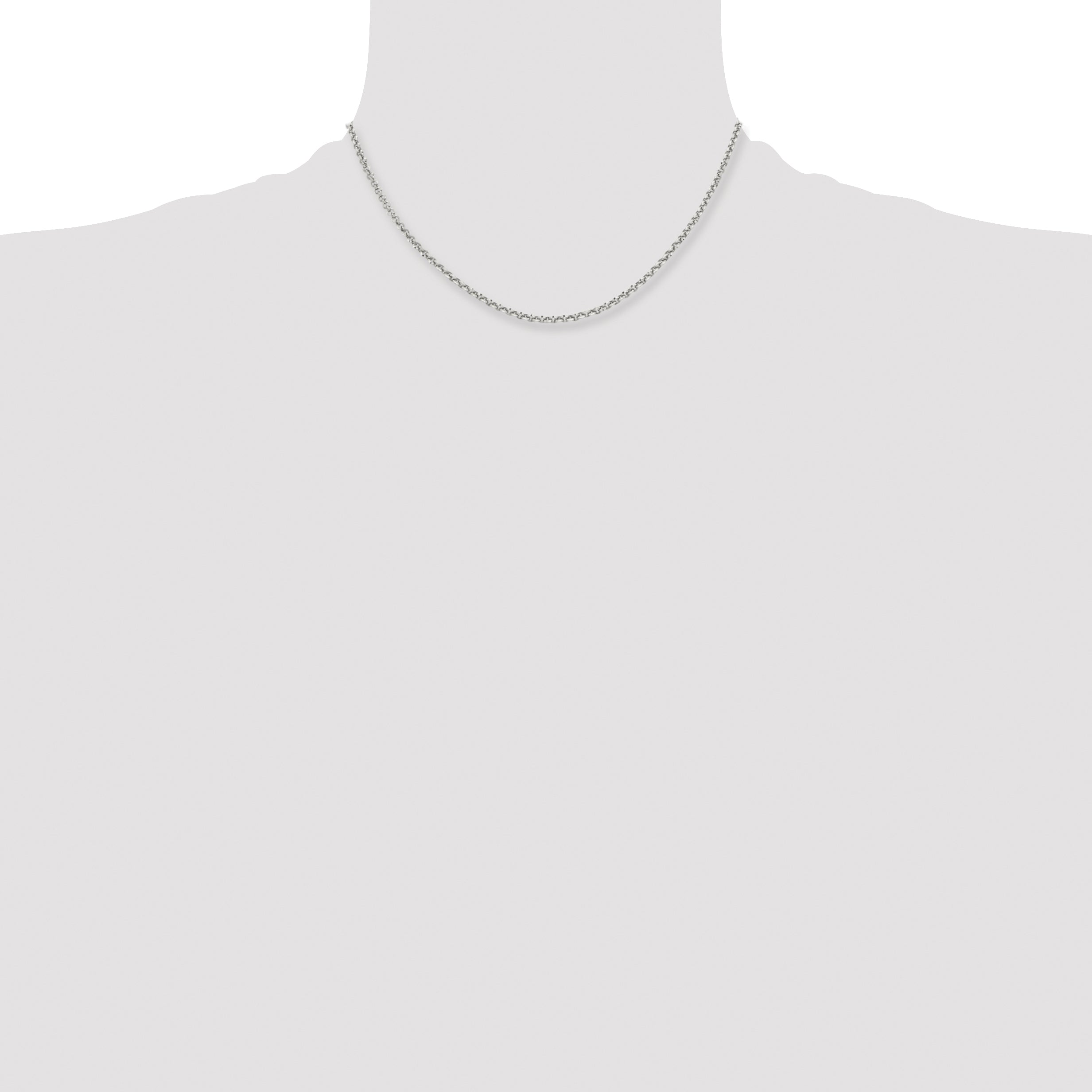 Polished Rolo Chain Necklace in Stainless Steel, 3.2mm