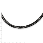 Chisel Stainless Steel Polished Black IP-plated 24 inch Double Curb Chain Necklace
