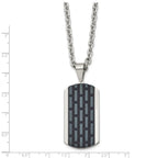 Black IP-Plated Dog Tag Necklace in Stainless Steel